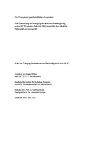 Picture: Die Übung eines gesellschaftlichen Imaginären Deckblatt