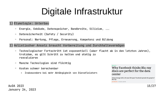 Bild:  Vortrag Digitale Infrastruktur (Folien)