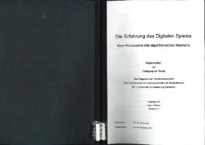 Bild:  Die Erfahrung des Digitalen Spieles