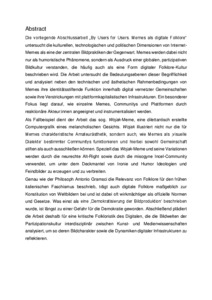 Bild:  By Users for Users. Abstract
